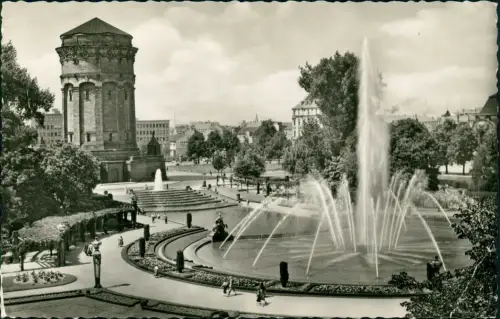 Ansichtskarte Mannheim Friedrichsplatz - Fotokarte 1959