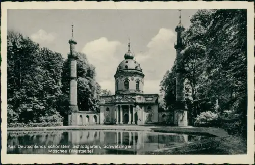 Ansichtskarte Schwetzingen Moschee 1956  gel. Notopfer Berlin