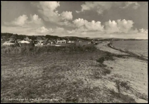 Postcard Femmøller Strand-Ebeltoft Strand Campingplatz 1962