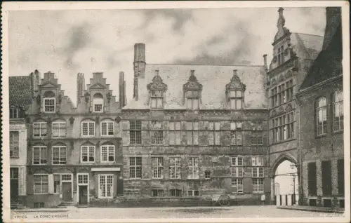 Postkaart Ypern Ieper / Ypres LA CONCIERGERIE 1915  gel. Feldpost