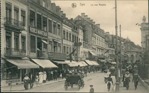 Spa (Provinz Lüttich) Spa (kêr) (Spå / Spâ) La rue Royale. 1914