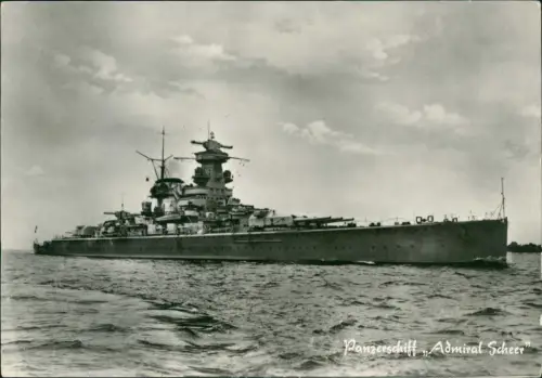Panzerschiff Admiral Scheer Unsere Flotte Schiff Kriegsschiff Marine 1976