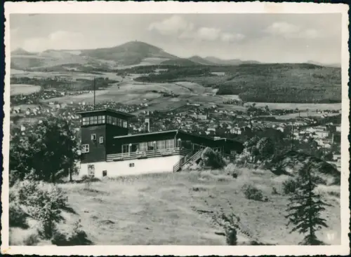 Postcard Warnsdorf Varnsdorf Spitzbergbaude Sudetengau Fotomontage 1932
