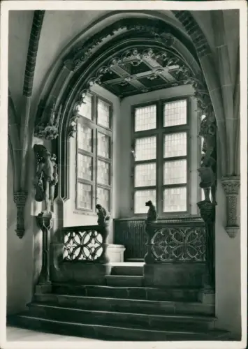 Postcard Breslau Wrocław Rathaus - Mittelerker an der Südwand 1932