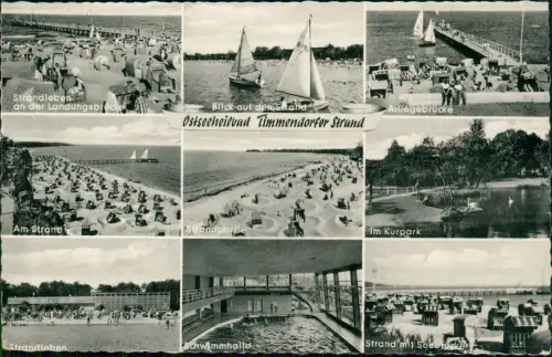 Ansichtskarte Timmendorfer Strand Stadtteilansichten Mehrbildkarte 1962