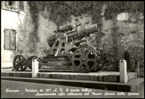 Rovereto Alte Kanone Militär-Waffe, Museo Storico della Guerra 1960