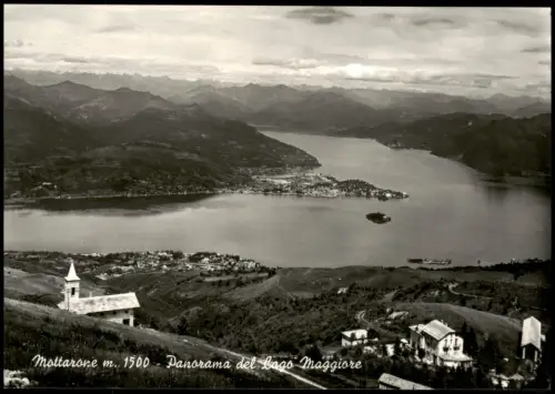 Cartolina .Italien Italia Panorama del Lago Maggiore 1960