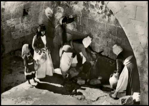 Postcard Nazareth Nazareth Women at the Fountain of the Virgin 1970