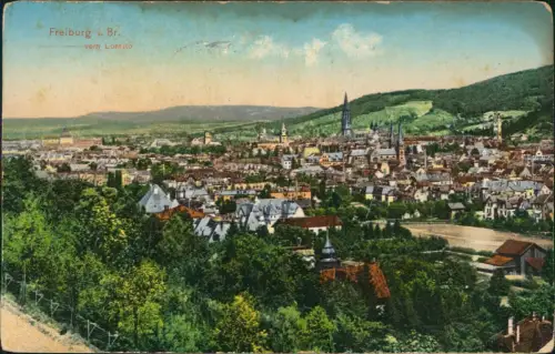 Freiburg Breisgau Loretto 1915  gel. Feldpost Vereinslazarett Josefskrankenhaus