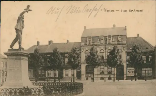 Roeselare Roulers Place St-Amand 1915  div. Feldpoststempel S.B. Landabwehr