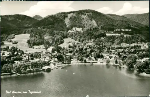Ansichtskarte Bad Wiessee Luftbild Fliegeraufnahme - Cafe Freihaus 1978