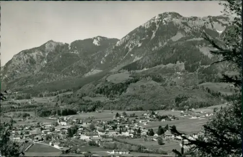 Ansichtskarte Unterwössen Fernblick auf die Stadt - Fotokarte 1965