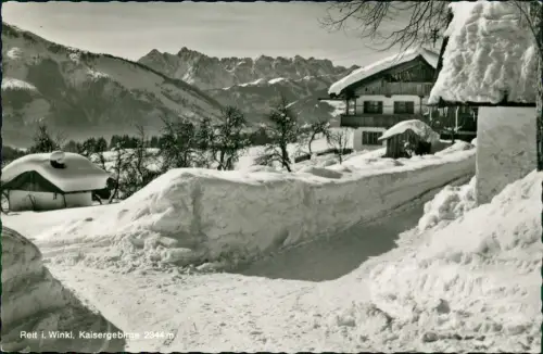 Ansichtskarte Reit im Winkl Stadtpartie im Winter Schnee 1964