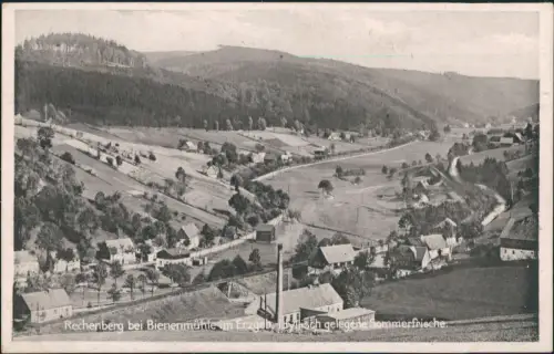 Rechenberg-Bienenmühle Panorama-Ansicht mit Fabrik im Vordergrund 1908