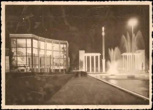 Lüttich Luik Palais du Commissariat Général und Entrée Coronmeuse b. Nacht 1939