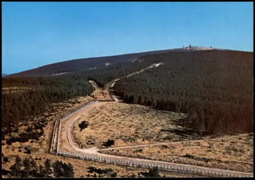 Ilsenburg (Harz) BROCKEN und ZONENGRENZE Luftaufnahme vom Dreieckigen Pfahl 1977