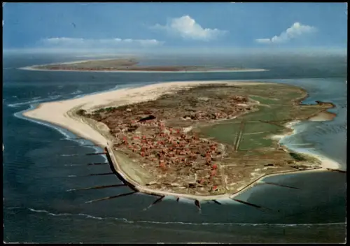 Ansichtskarte Baltrum Luftbild Insel Gesamtansicht v. Flugzeug aus 1965