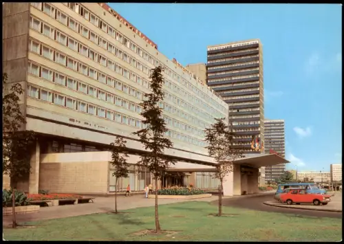 Ansichtskarte Halle (Saale) Interhotel "Stadt Halle" zur DDR-Zeit 1985