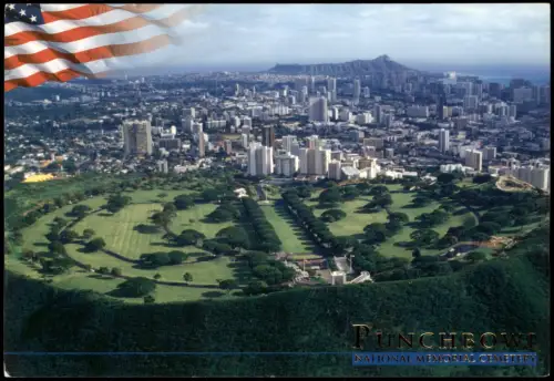 Hawai Punchbowl National Cemetery Pūowaina Hill of Sacrifice Oahu) 2000