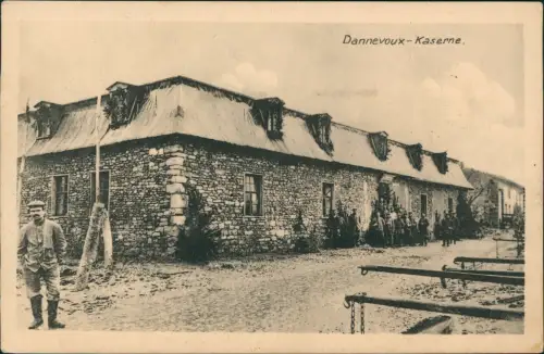 Dannevoux-Montfaucon-d’Argonne 1. Weltkrieg Kaserne Soldat 1916  gel. Feldpost