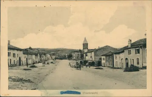 CPA .Frankreich Frankreich Straßenszene 1917  gel. Div. feldpoststempel