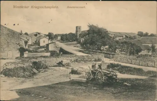 CPA Amenoncourt Westlicher Kriegsschauplatz e 1916  Feldpost Ersatzdivision