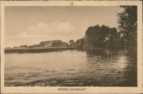 CPA .Frankreich SOMME-LANDSCHAFT 1917  gel. div. Feldpoststempel