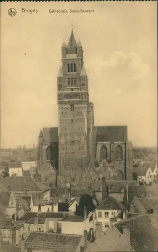Postkaart Brügge Brugge | Bruges Cathédrale Saint-Sauveur 1910