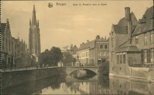 Brügge Brugge | Bruges Stadtteilansicht Quai du Rosalre vers le Dyver 1910