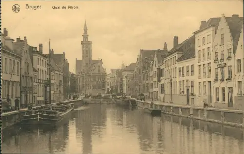 Postkaart Brügge Brugge | Bruges Stadtteilansicht Quai du Miroir 1910