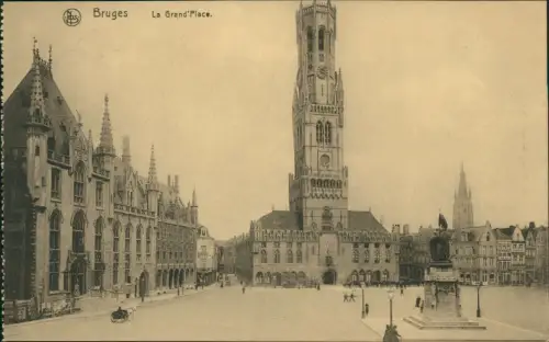 Postkaart Brügge Brugge | Bruges Stadtteilansicht La Grand'Place 1910