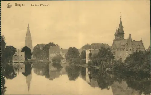 Postkaart Brügge Brugge | Bruges Stadtteilansicht Le Lac d'Amour 1910