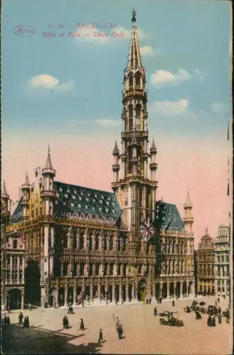Postkaart Brüssel Bruxelles BRUXELLES Hôtel de Ville Town Hall 1927