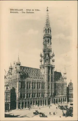 Postkaart Brüssel Bruxelles Hôtel de Ville BRÜSSEL Das Rathaus 1910