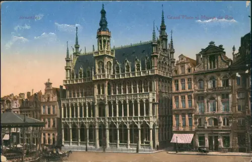 Brüssel Bruxelles Grand Place et Maison du Raines Gemeindehaus 1918   Feldpost