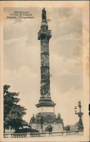 Brüssel Bruxelles Colonne du Congrès BRÜSSEL Congressäule 1910