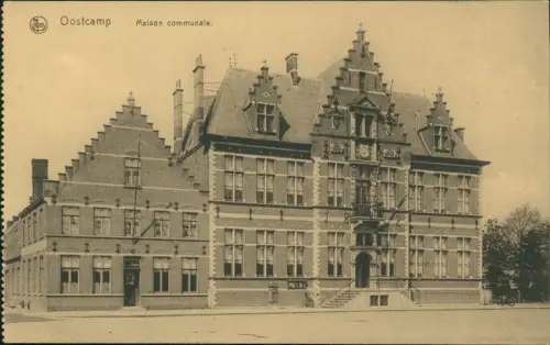 Postkaart Oostkamp Oostkamp Ortsansicht Oostcamp Maison communale 1910