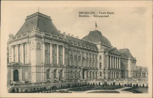 Postkaart Brüssel Bruxelles Palais Royal BRÜSSEL Königspalast 1910