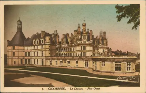 CPA Chambord Château de Chambord Schloss Face Ouest 1920