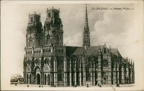CPA Orleans Orléans La Cathédrale Ste Croix Kathedrale 1920