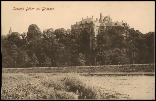Ansichtskarte Döben-Grimma Schloss Döben 1915