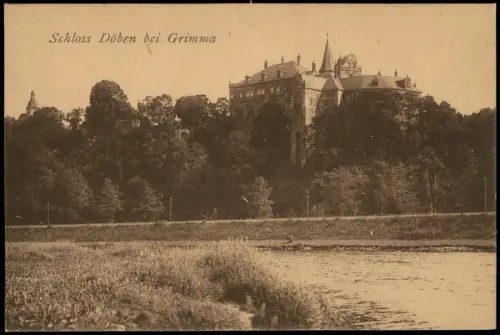 Ansichtskarte Döben-Grimma Schloss Döben bei Grimma 1913