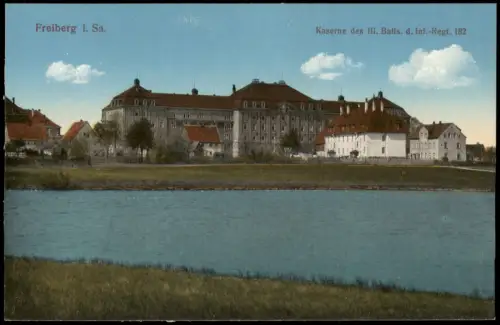 Freiberg (Sachsen) Kaserne des Ili. Batis. d. Inf.-Regt. 182 1915
