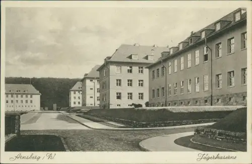 Ansichtskarte Arnsberg Jägerkaserne 1939