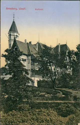 Ansichtskarte Arnsberg Kurhotel 1918