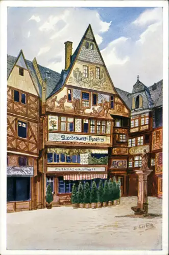Frankfurt am Main Liebig Künstlerkarte - Altdeutsche Bierstube 1934