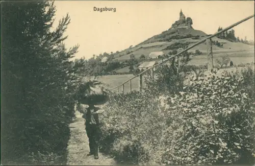 CPA Dagsburg (Lothringen) Dabo Burg Weg Mann 1916