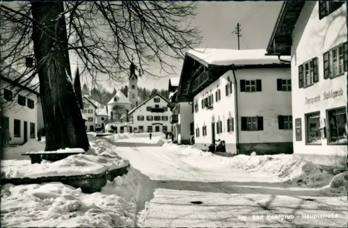 Ansichtskarte Bad Kohlgrub Straßenszene im Winter - Fotokarte 1962