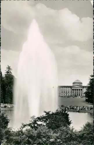 Ansichtskarte Bad Wilhelmshöhe-Kassel Das Schloß mit Fontäne 1957