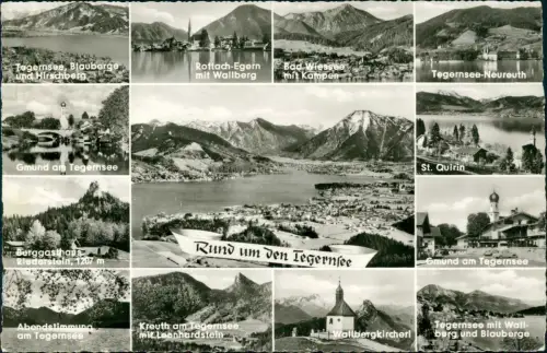 Ansichtskarte Bad Wiessee Mehrbildkarte - Rund um den Tegernsee 1965